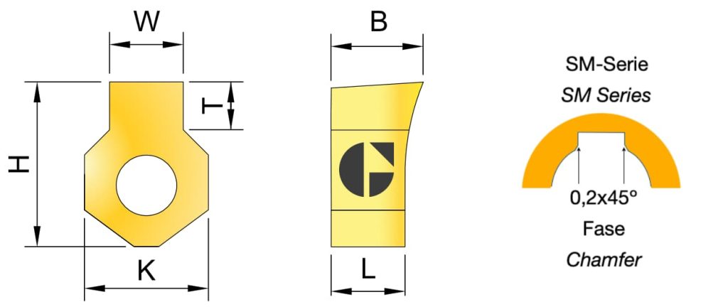 FIN Gisstec Keyway Broaching Insert Drawing